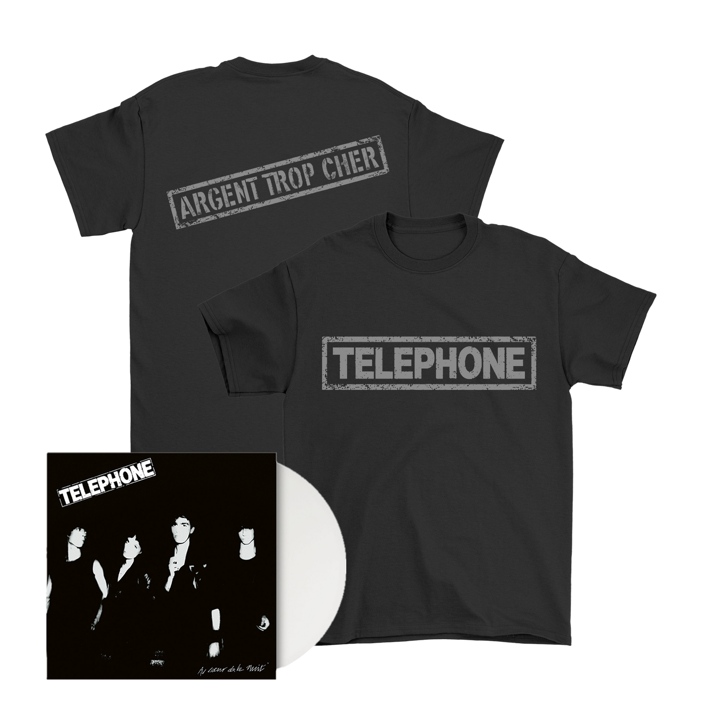 Pack T-Shirt "Argent trop cher" + l'album Vinyle "Au Coeur de la Nuit"