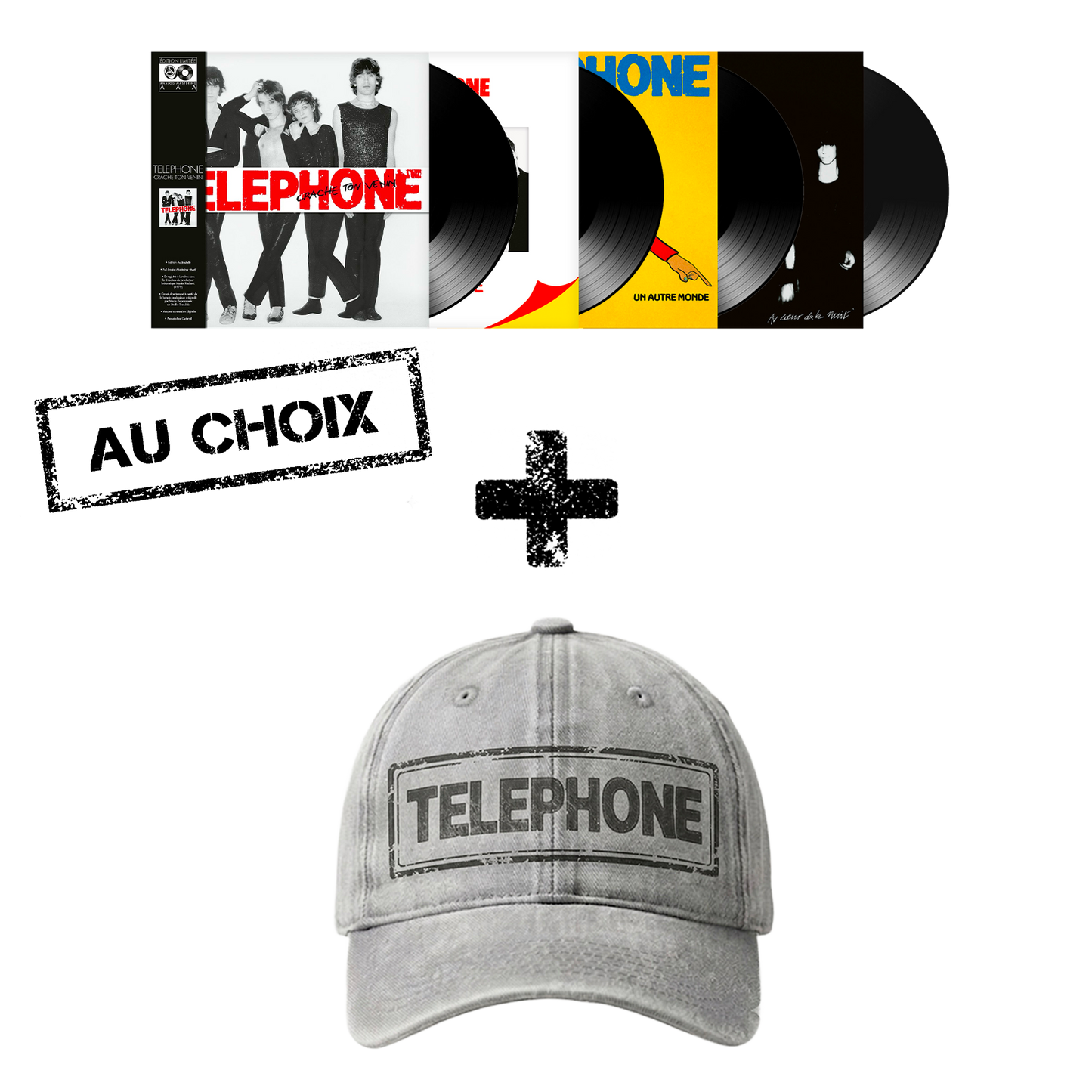 Pack Casquette + Black Vinyle au choix