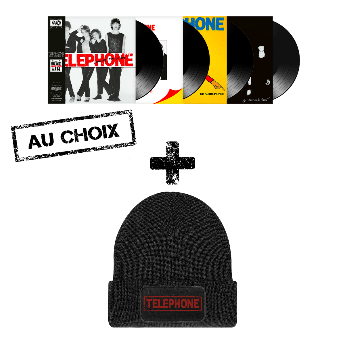 Pack Bonnet + Black Vinyle au choix