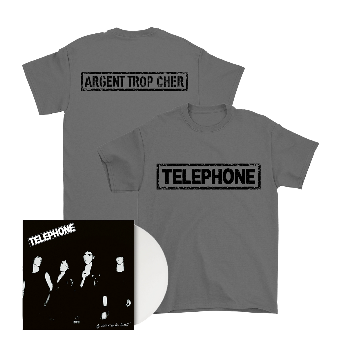 Pack T-Shirt "Argent trop cher" + l'album Vinyle "Au Coeur de la Nuit"