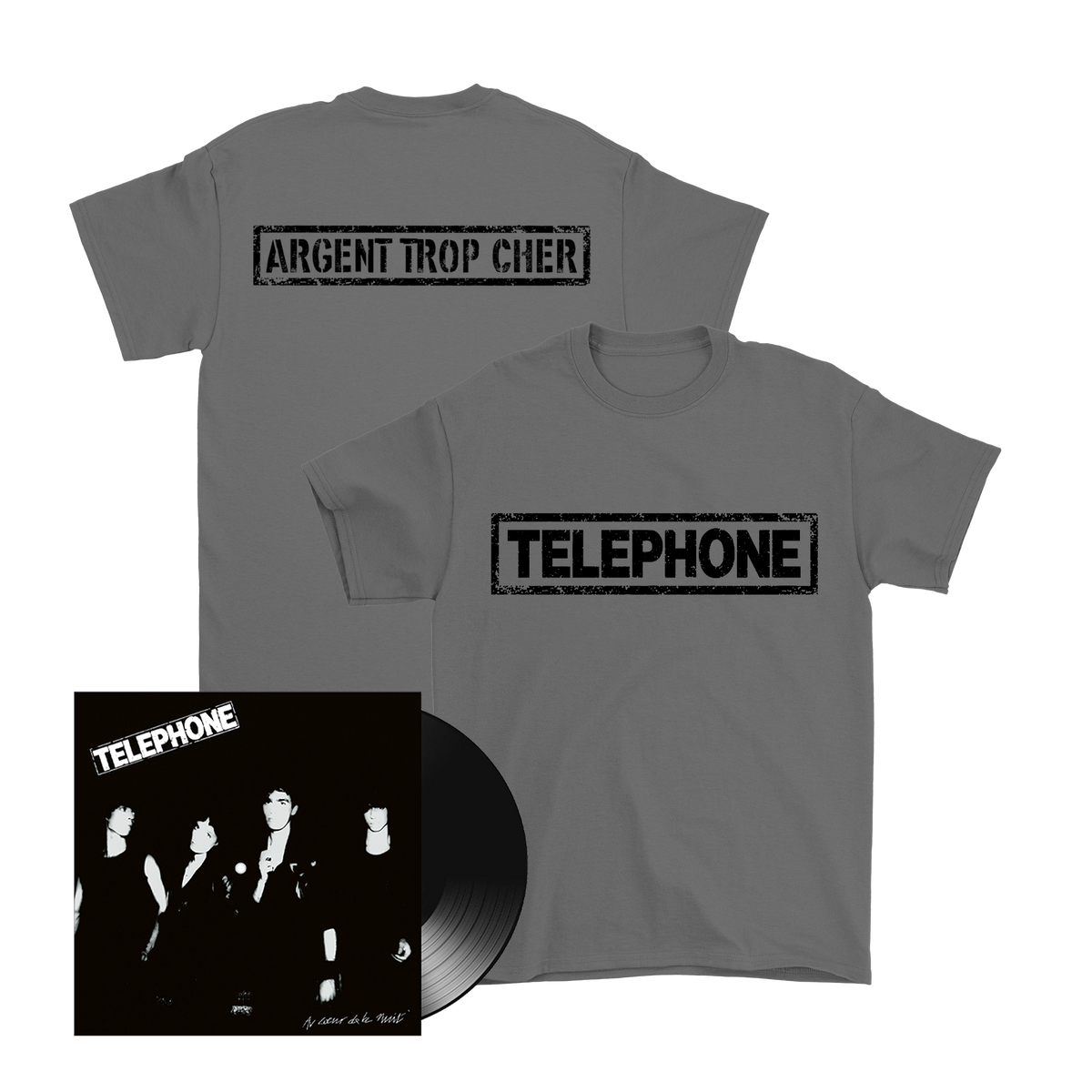 Pack T-Shirt "Argent trop cher" + l'album Vinyle "Au Coeur de la Nuit"