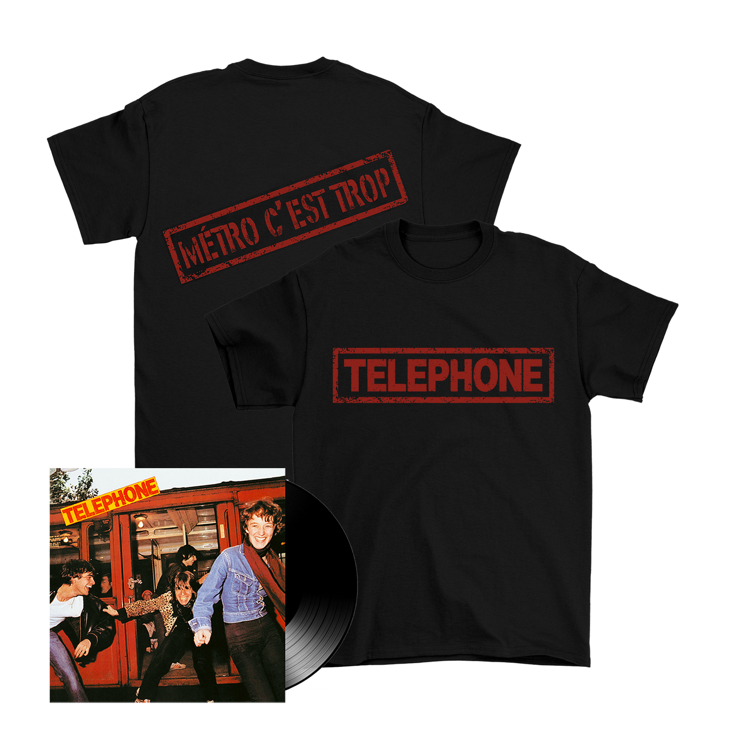 Pack T-Shirt "Métro c'est trop" + l'album Vinyle " Téléphone"