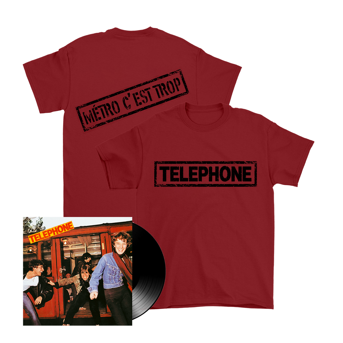 Pack T-Shirt "Métro c'est trop" + l'album Vinyle " Téléphone"